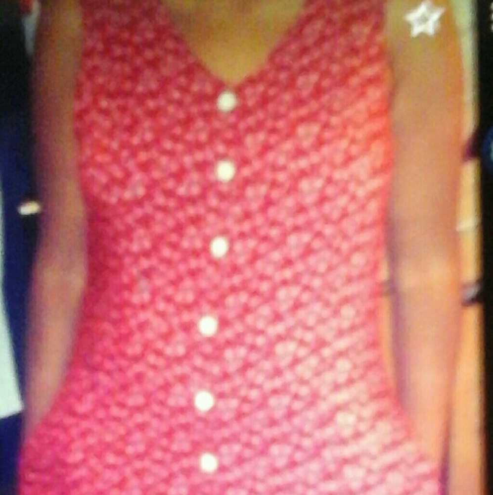 Red and white sun dress
